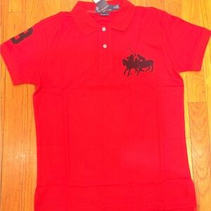 Polo by Ralph Lauren Kids Red Polo Shirt with Black Logo